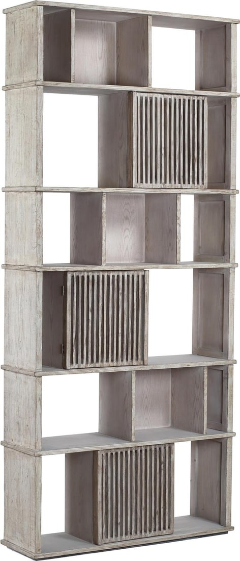 Marco Sustainable Light Gray Reclaimed Pine Bookcase 88 Inch: Marco Sustainable Light Gray Reclaimed Pine Bookcase 88 Inch This sustainable bookcase, standing at an impressive height of 88 inches, combines functionality with a modern aesthetic. Crafted from recl