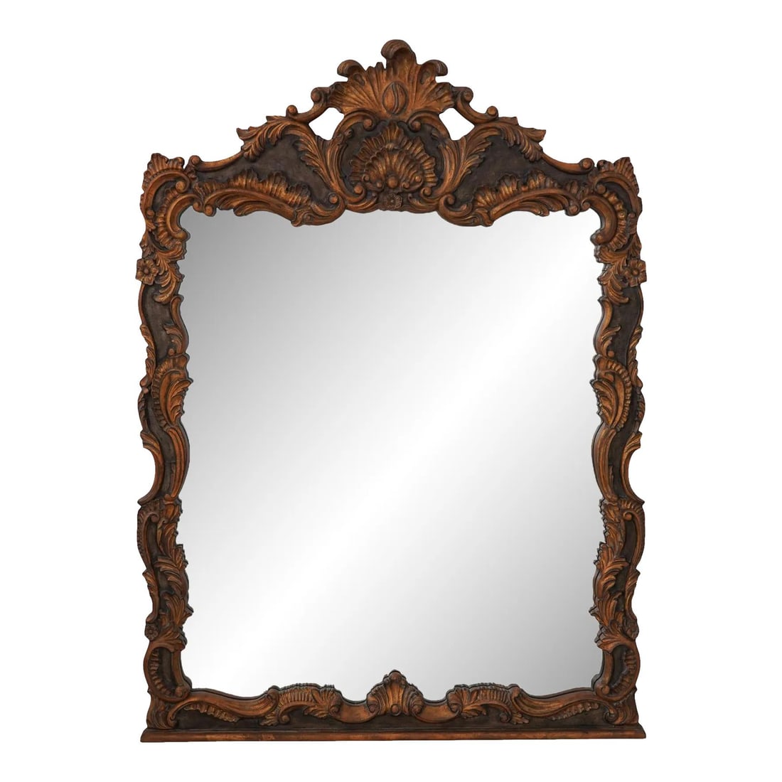 Labarge French Style Gold Finish Ornate Carved Mirror 45 x 62: Labarge French Style Gold Finish Ornate Carved Mirror 45 x 62 This exquisite Labarge ornate carved frame mirror features a luxurious gold finish that enhances its elegant French style. At approximatel