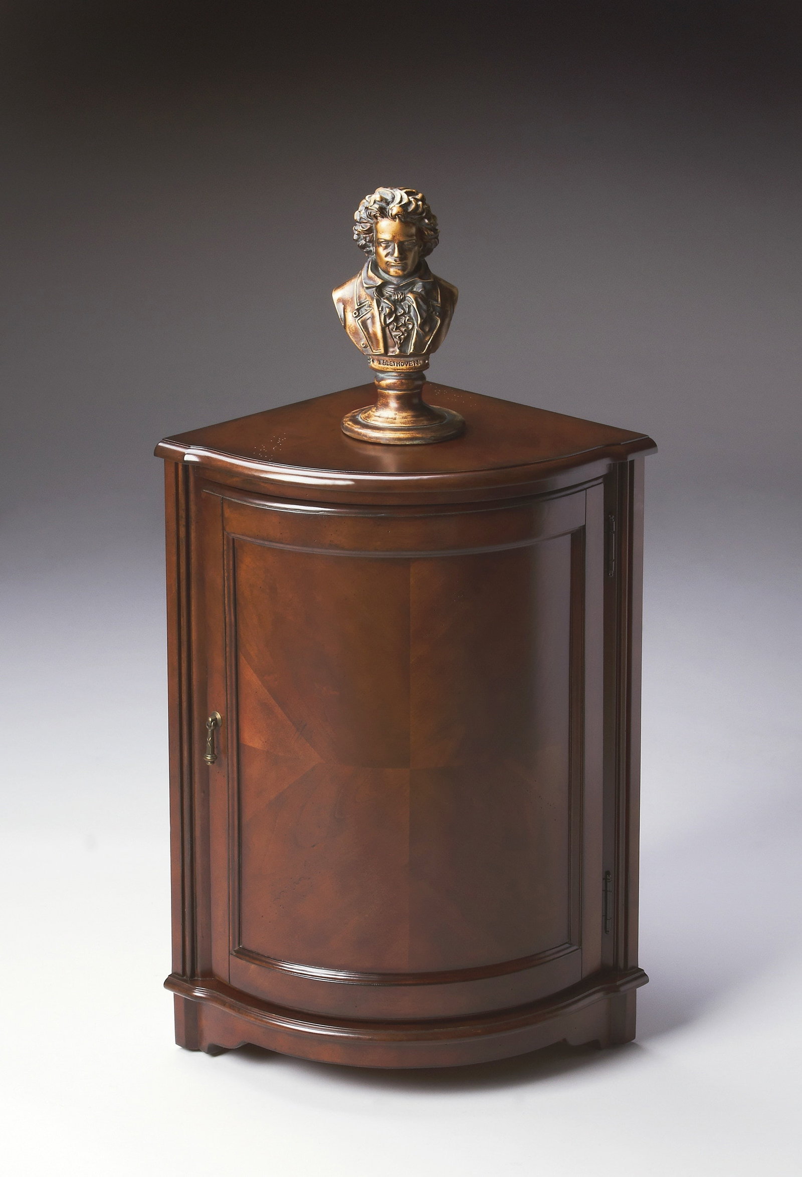 Butler Durham Corner Cabinet English Traditional Style Brown Cherry Finish (1 of 7)