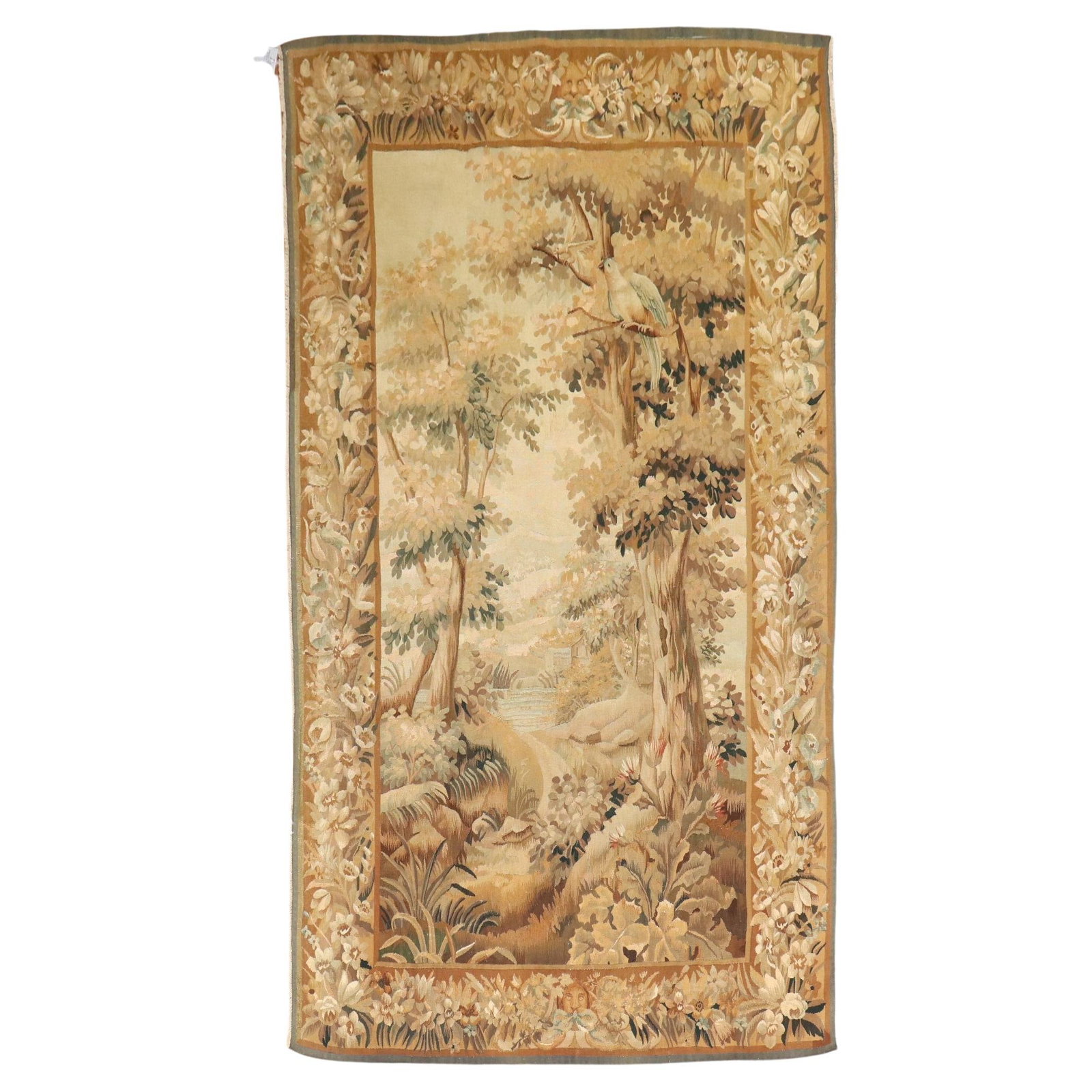 Mid-19th Century Vienna Secession French Tapestry Wall Hanging 57 x 97 inches: Mid-19th Century Vienna Secession French Tapestry Wall Hanging 57 x 97 inches Enhance your space with this exquisite Zabihi Collection French Tapestry Wall Hanging, a stunning piece from the mid-19th 