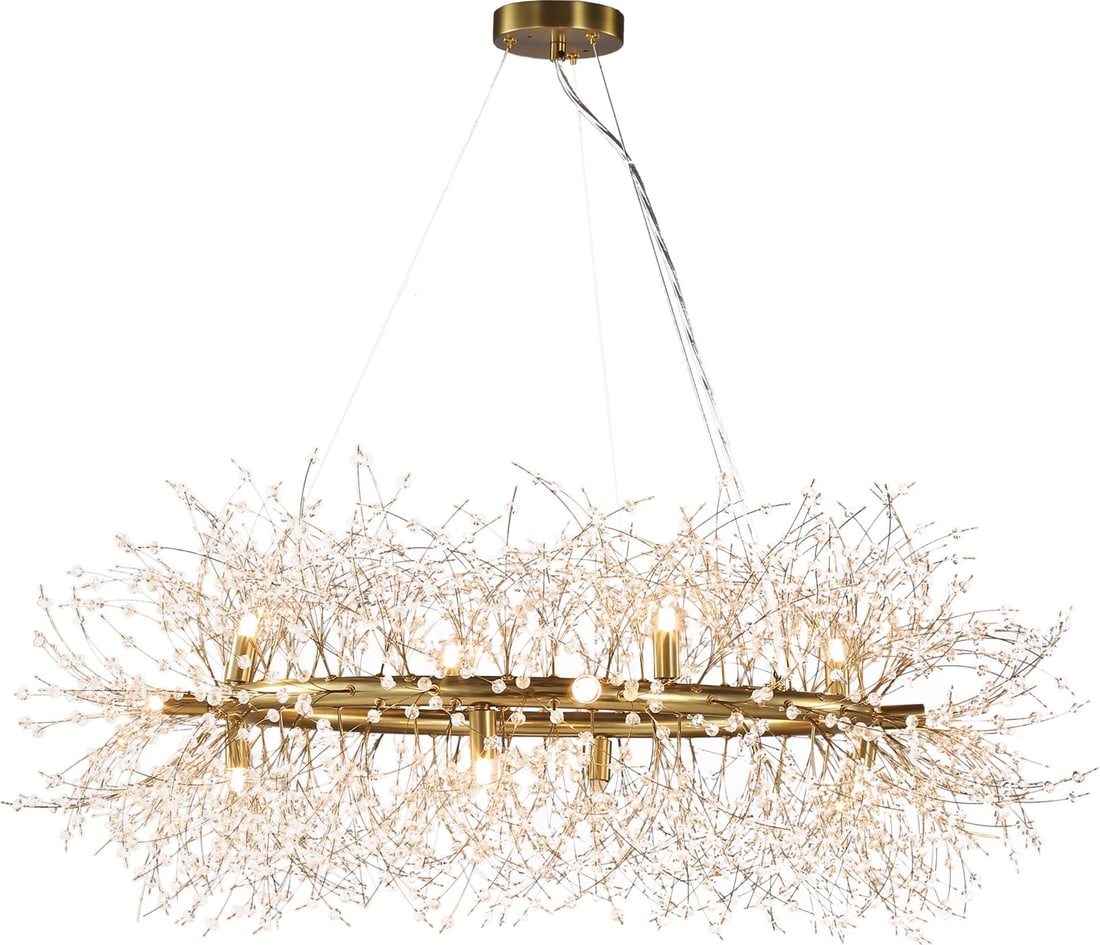 Terracotta Milky Way Chandelier Adjustable Height 14H 38W 38D: Terracotta Milky Way Chandelier Adjustable Height 14H 38W 38D Illuminate your space with the stunning Milky Way Chandelier, designed to be both stylish and functional. This elegant lighting fixture fe