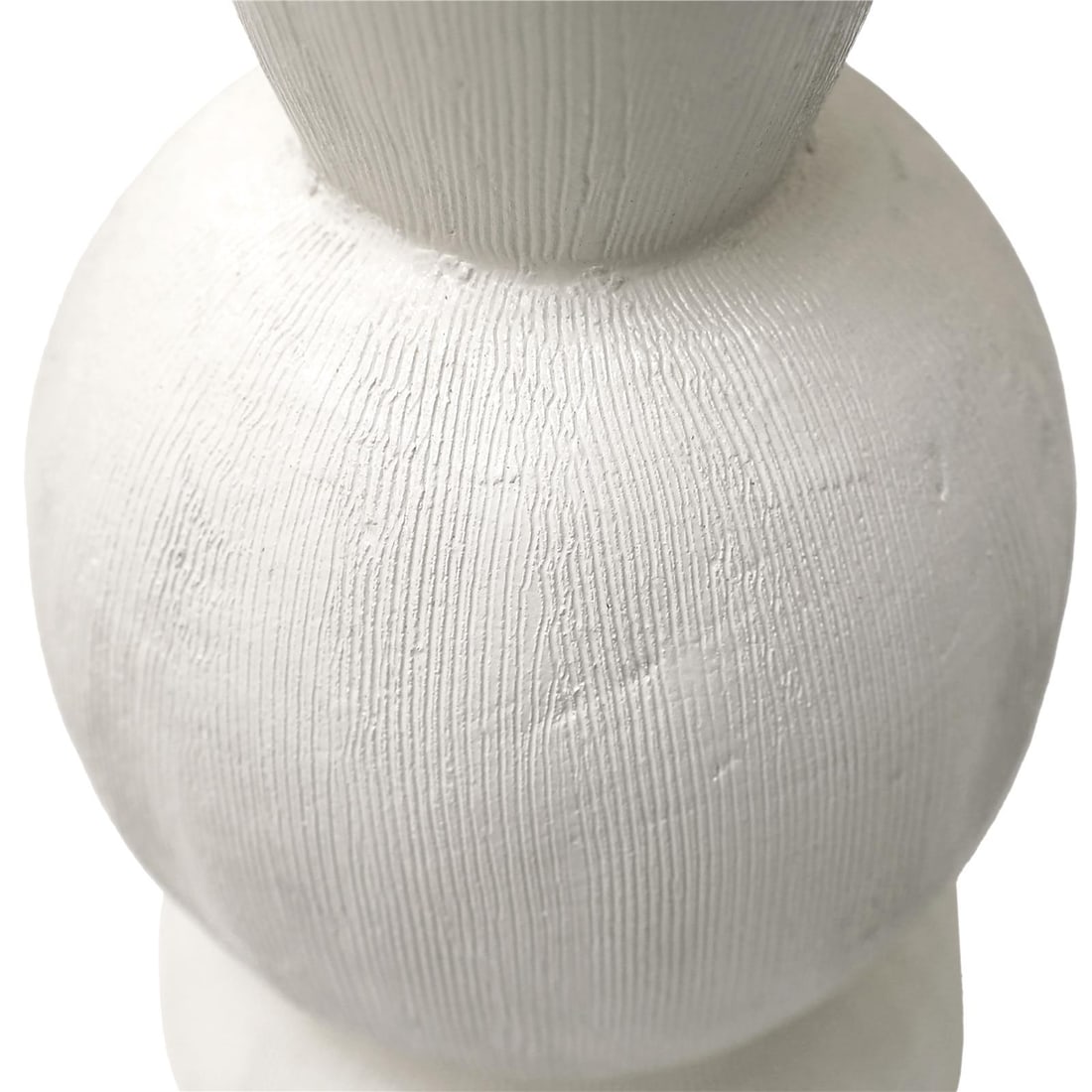 Damaris 17 Inch Stylish White Terracotta Vase (1 of 3)