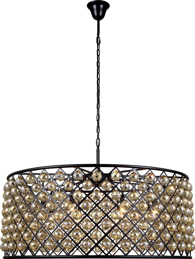 Elegant Lighting Madison Crystal Pendant Light Polished Nickel 18.25H 43.50W 43.50D: Elegant Lighting Madison Crystal Pendant Light Polished Nickel 18.25H 43.50W 43.50D Illuminate your space with this exquisite hand-polished crystal pendant light from the Madison collection. Featuring