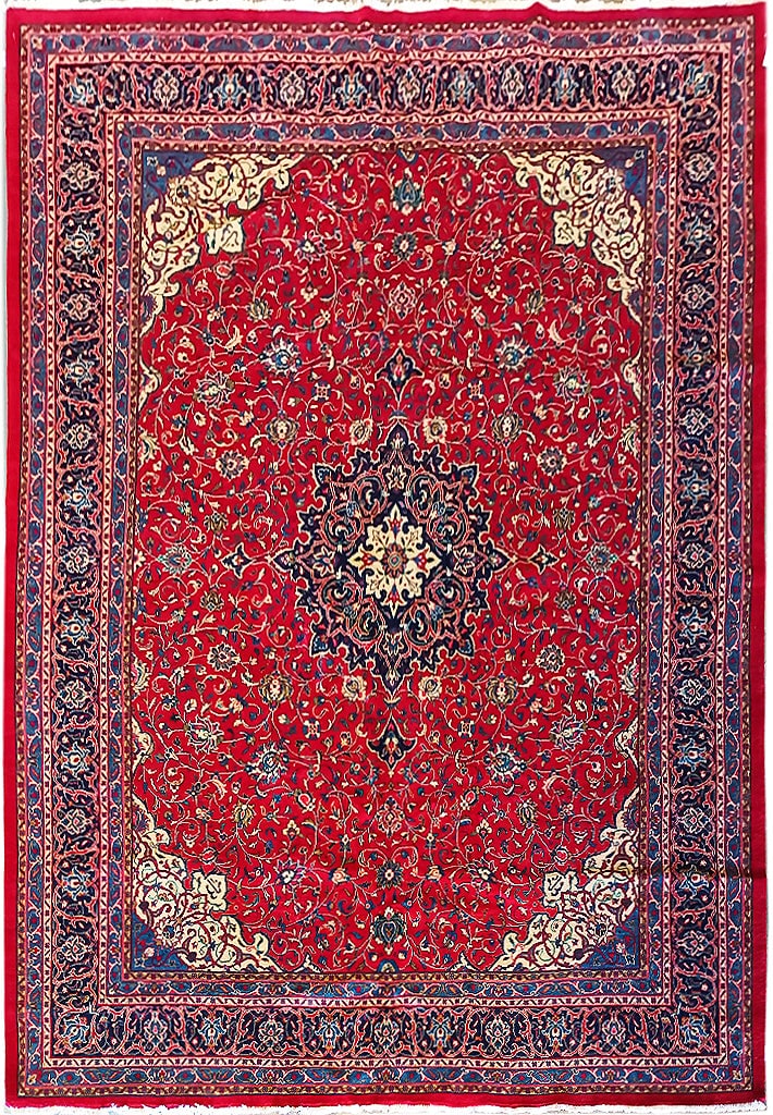10.5' x 14' Persian Sarouk Mahal Handmade Area Rug: 10.5' x 14' Persian Sarouk Mahal Handmade Area Rug Free continental US Shipping Discover the elegance of this 10'5" x 14' Persian Sarouk Mahal Rug, a stunning example of artisanal craftsmanship from I