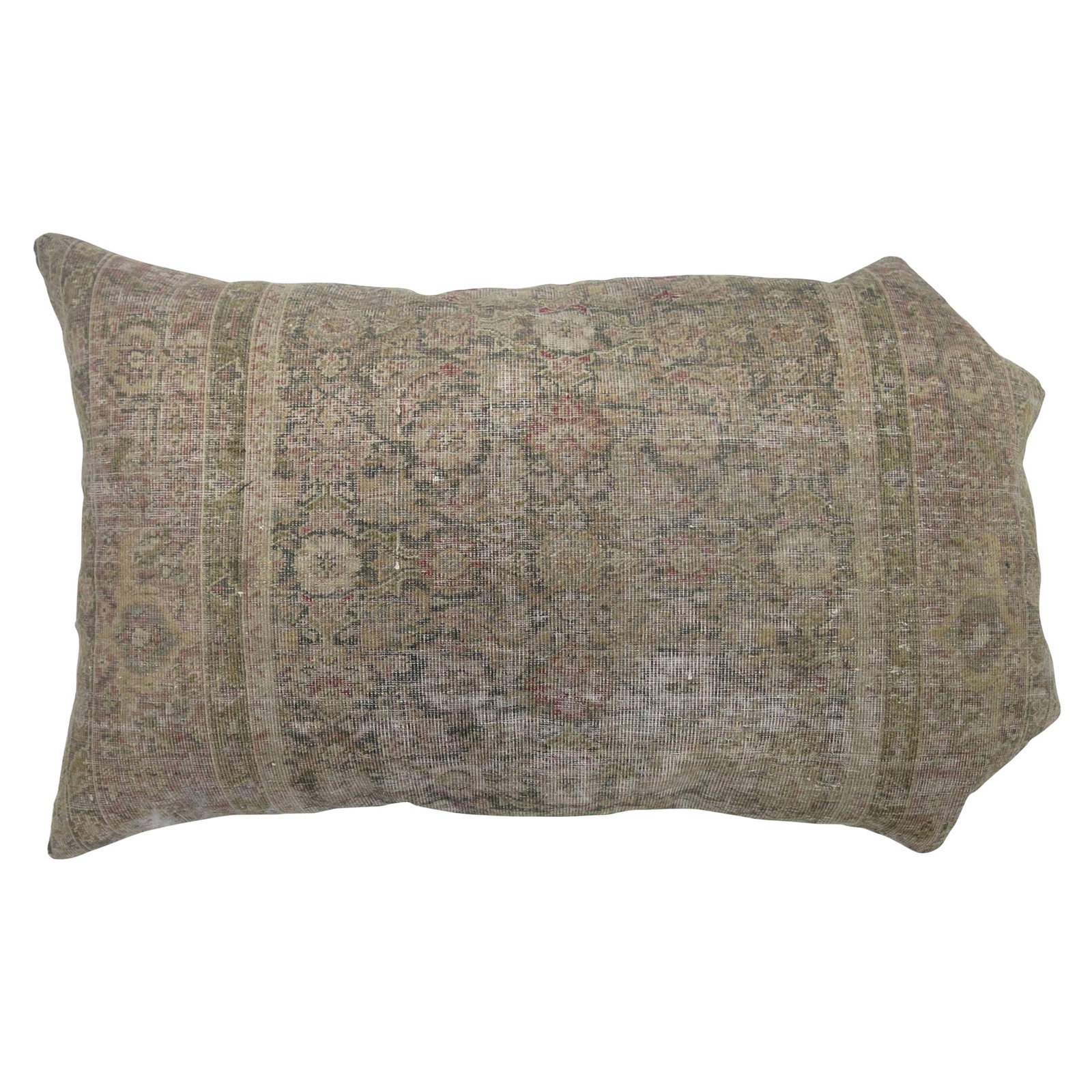 Unique Curvilinear Antique Persian Malayer Rug Pillow Tabriz Style (1 of 4)