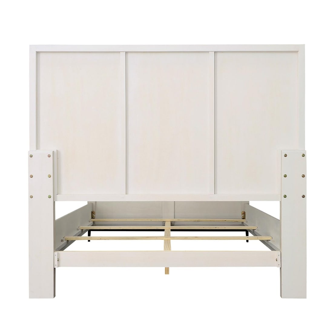Silvia Collection Bed Light Gray Wash Oak Veneer 59H 65W 85D (1 of 7)