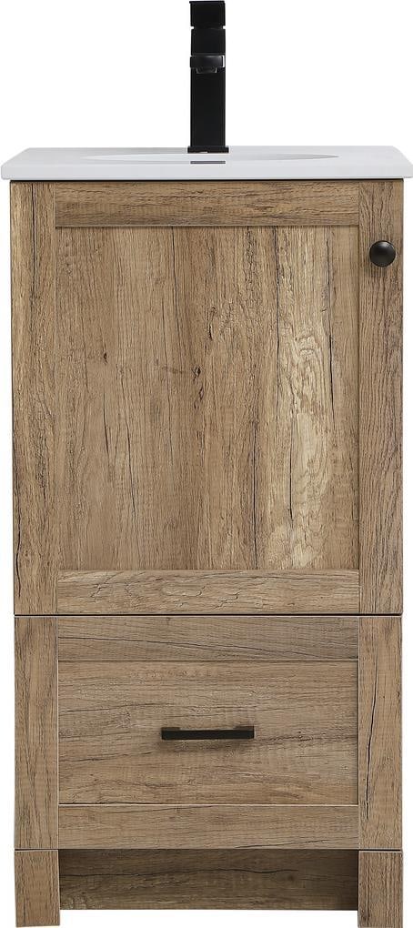Elegant Lighting Natural Oak Bathroom Vanity Country Farmhouse Style (1 of 1)