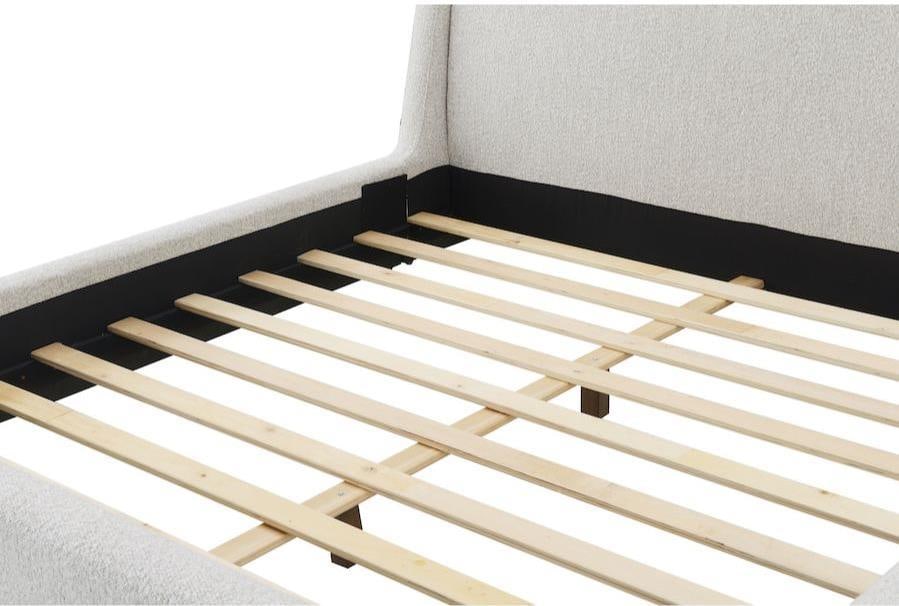 Greer Queen Bed by Alder Tweed in Highland Smoke Fabric: Greer Queen Bed by Alder Tweed in Highland Smoke Fabric Introducing the Greer Queen Bed, a stunning addition to your bedroom. This bed features a luxurious Dark Chocolate Highland Smoke Fabric finish 