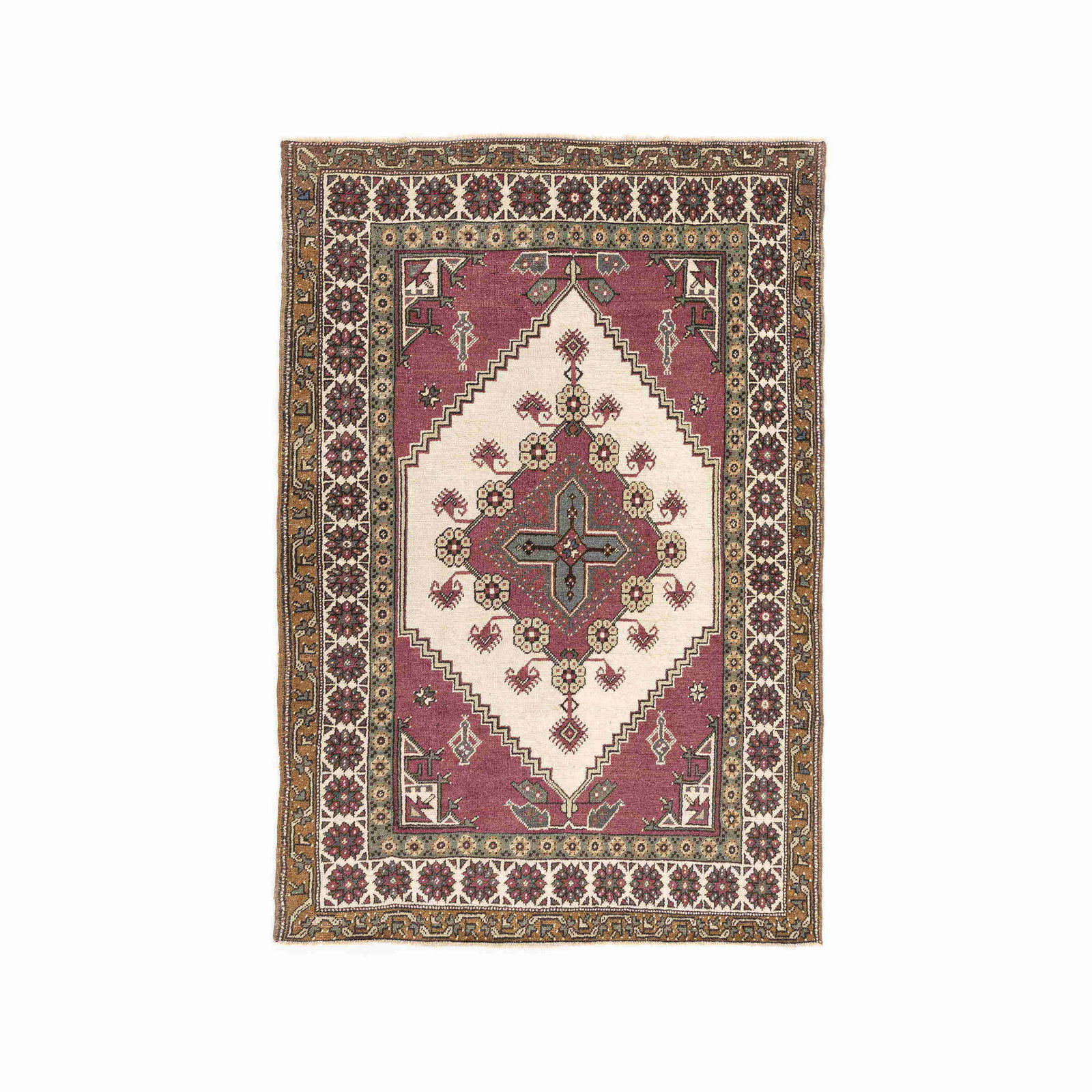 Authentic Handmade Anadol Wool Carpet 58.3 x 84.6 Double Knots: Authentic Handmade Anadol Wool Carpet 58.3 x 84.6 Double Knots Discover the unique charm of this Authentic Handmade Anadol Carpet, crafted with care in Anatolia. Made from high-quality wool on wool, t