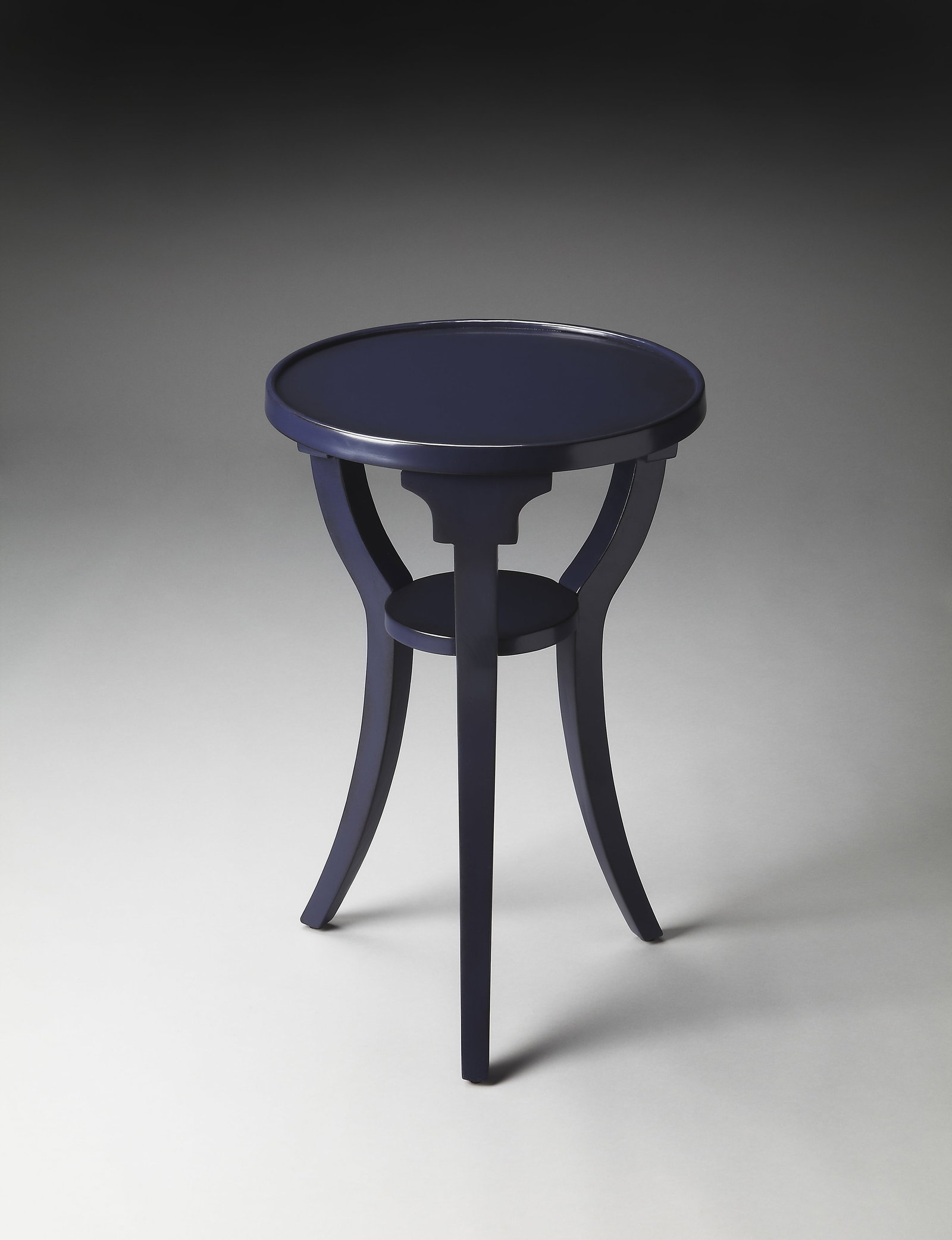 Butler Dalton Blue Accent Side Table with Splayed Legs: Butler Dalton Blue Accent Side Table with Splayed Legs Introducing the Stylish Blue Dalton Accent Table, a perfect blend of elegance and functionality. This side table features a rich blue finish, enh