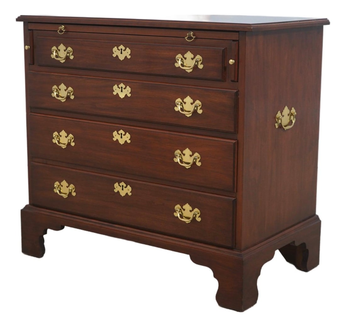 Chippendale Style Cherry Wood Bachelor Chest With Brass Hardware Model 2401 (1 of 10)