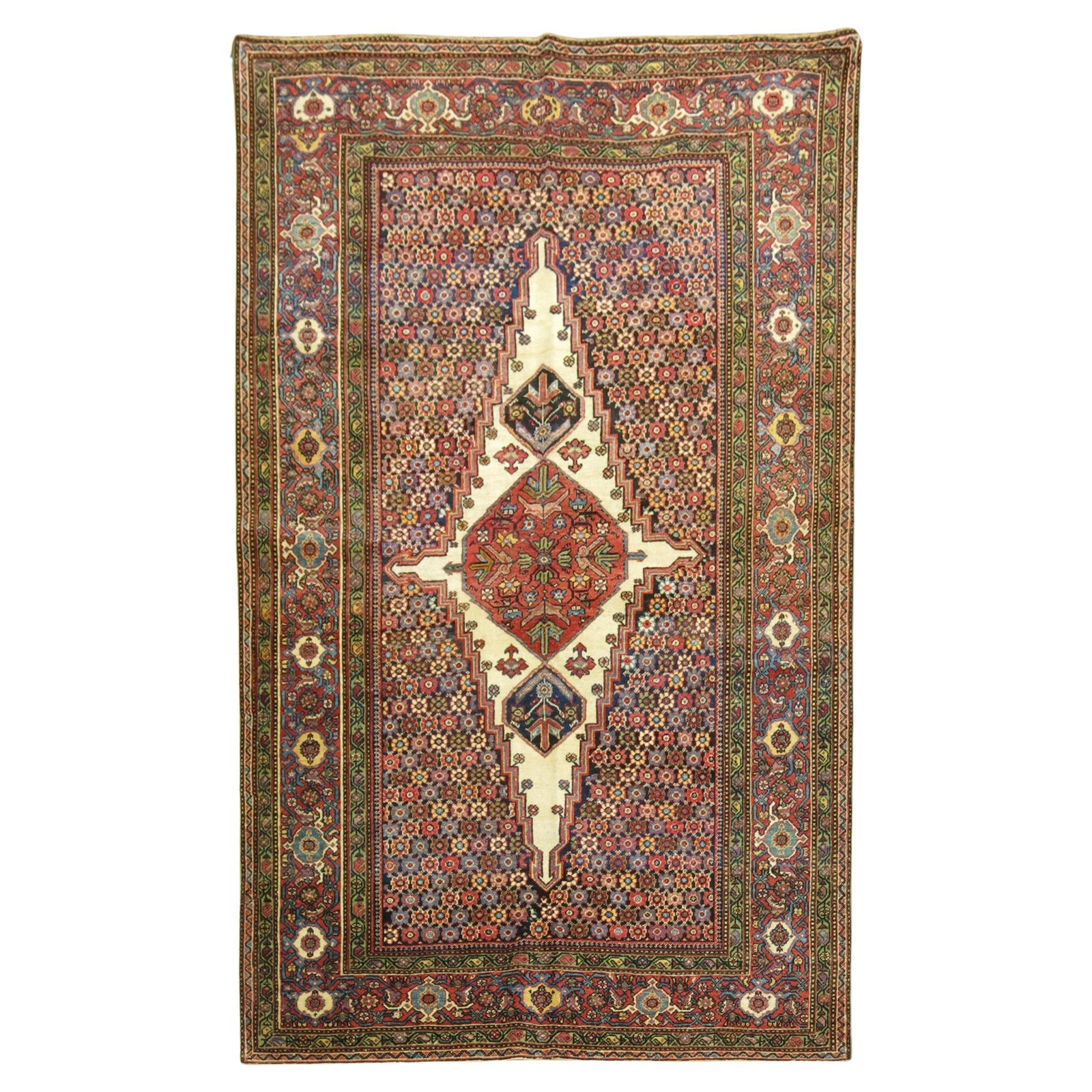 Vintage Persian Fereghan Tabriz Hand-Woven Wool Rug 49 x 74 inches (1 of 7)