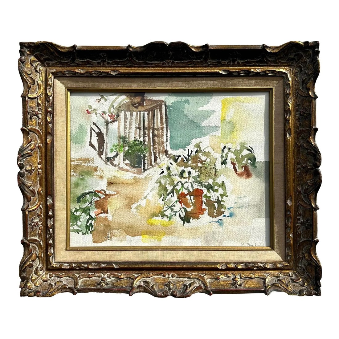 Eclectic Still Life Painting in Boho Vintage Style on Canvas (1 of 6)