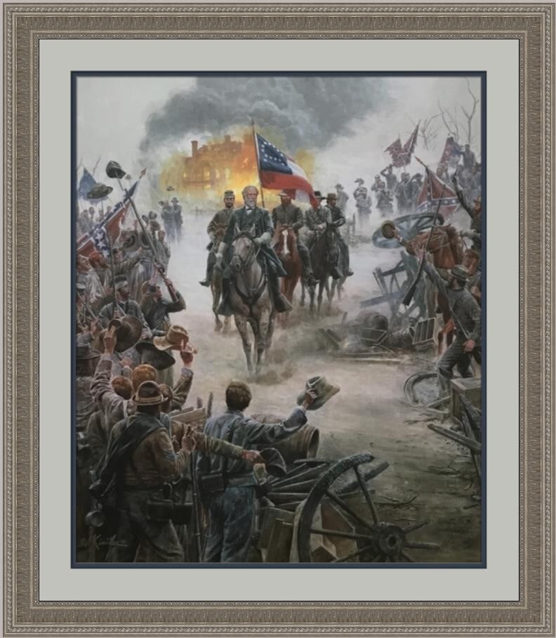Framed Limited Edition Mort Kunstler Signed Print With COA His Supreme Moment: Framed Limited Edition Mort Kunstler Signed Print With COA His Supreme Moment This is a limited edition framed print titled "His Supreme Moment" by Mort Kunstler. The artwork is hand signed by the art