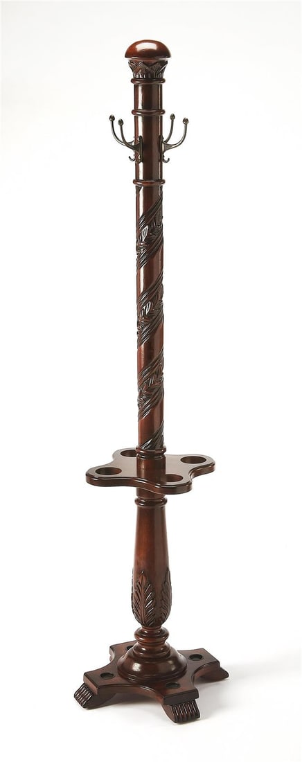 English Traditional Style Rubberwood Coat Rack by Butler Specialty Company (1 of 4)
