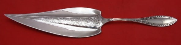 Gorham Whiting Indian Sterling Silver Brite-Cut Aspic Slicer 10.5": Gorham Whiting Indian Sterling Silver Brite-Cut Aspic Slicer 10.5" Presenting a stunning Sterling Silver Aspic Slicer from the renowned Indian by Whiting pattern. This exquisite piece, measuring 10 1/