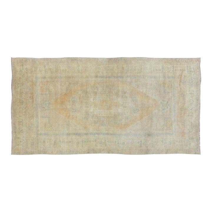 3'1" x 6'4" Hand-Knotted Wool Anatolian Turkish Vintage Rug: 3'1" x 6'4" Hand-Knotted Wool Anatolian Turkish Vintage Rug This vintage Turkish Anatolian wool rug is hand-knotted using traditional techniques, blending timeless artistry with a modern design approa