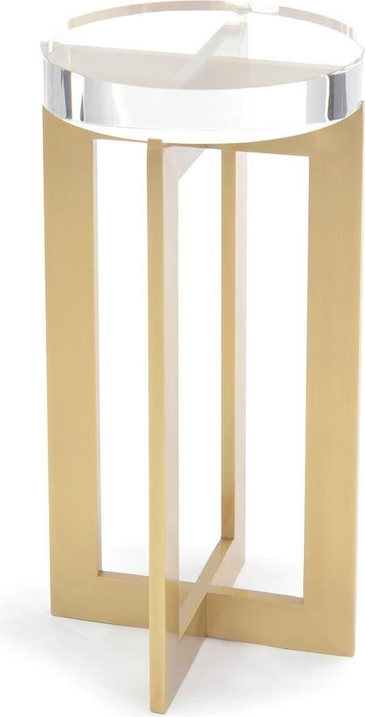 John-Richard Brass Crystal Martini Table Elegant Design 24H 12W 12D: John-Richard Brass Crystal Martini Table Elegant Design 24H 12W 12D Introducing the Elegant Brass & Crystal Cocktail Stand, a stunning addition to your home decor. This exquisite martini table feature