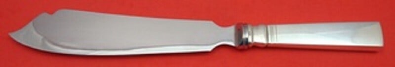 Georg Jensen Blok Acadia Sterling Silver Cake Knife 10 3/8 inch: Georg Jensen Blok Acadia Sterling Silver Cake Knife 10 3/8 inch Introducing the Blok - Acadia Cake Knife by Georg Jensen, a stunning piece crafted from sterling silver. This knife features a hollow ha