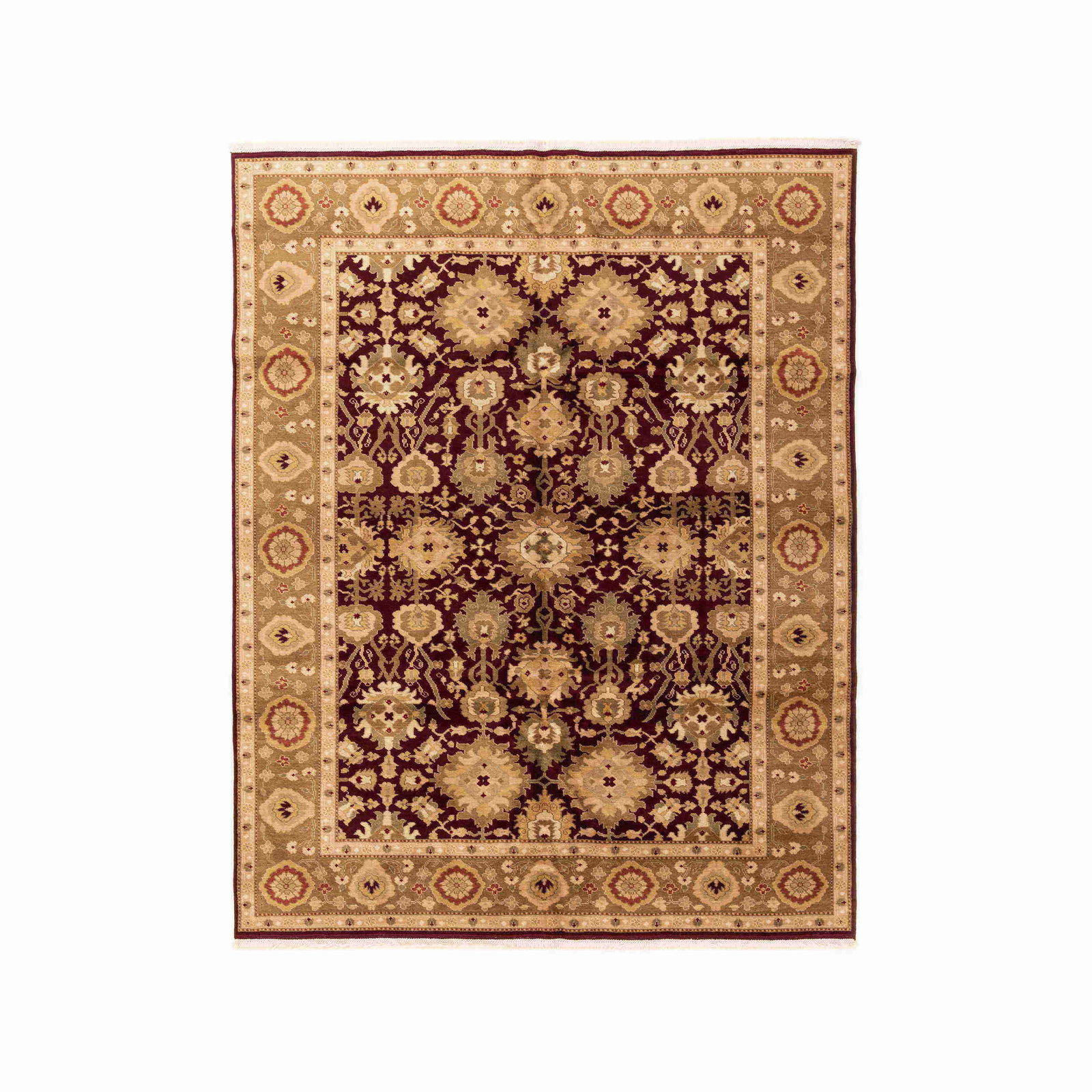 Authentic Handmade Usak Wool Carpet 79.1 x 100 Inches (1 of 8)