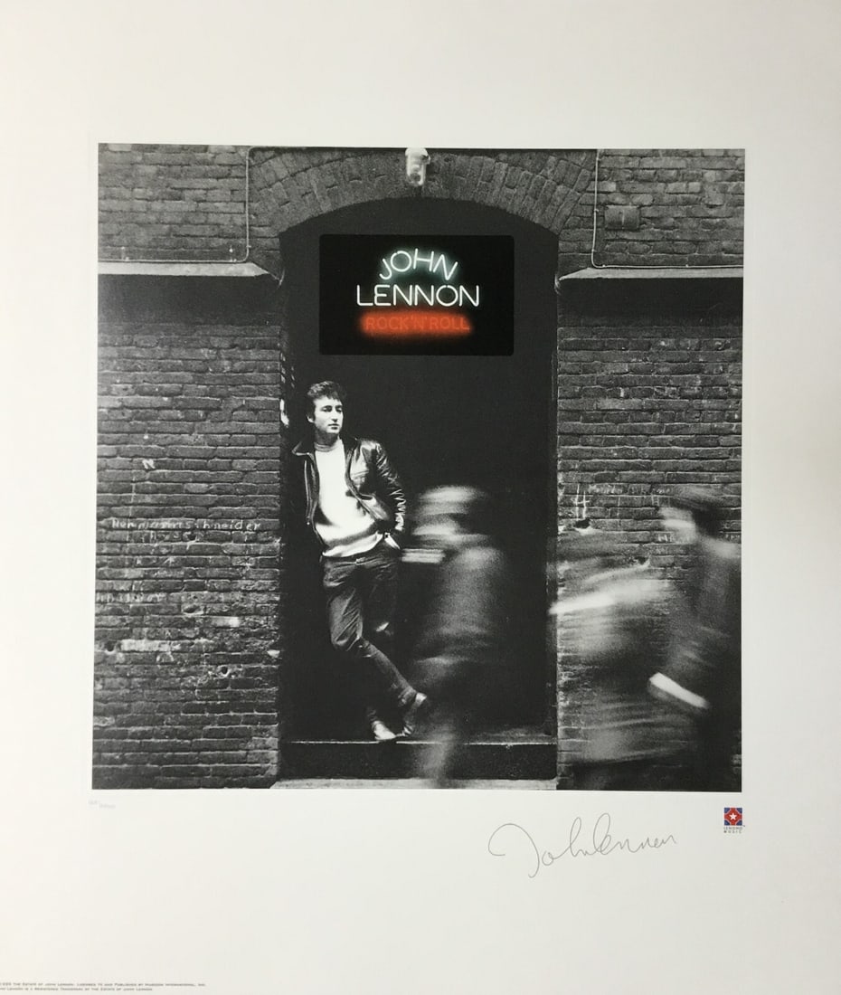 John Lennon Rock and Roll Facsimile Signed Lithograph Limited Edition 2500: John Lennon Rock and Roll Facsimile Signed Lithograph Limited Edition 2500 Celebrate the legacy of John Lennon with this stunning facsimile signed lithograph from his iconic album "Rock and Roll." Thi