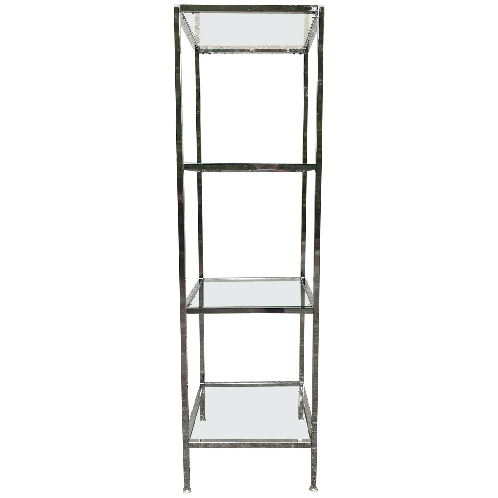 Milo Baughman Style Mid-Century Chrome Glass Etagere Set of 5 (1 of 9)