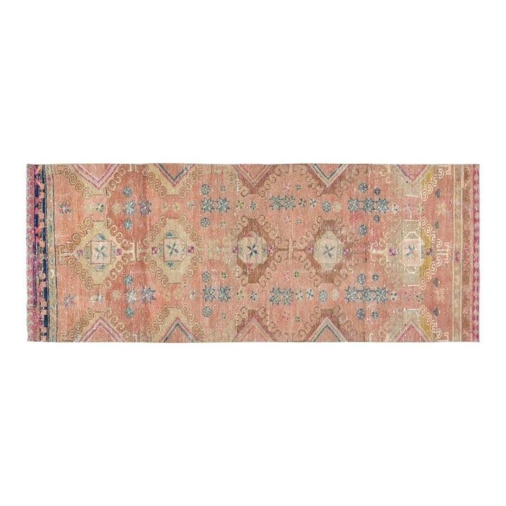Anatolian Wool Runner Traditional Hand Knotted Rug 3'3'' x 8'4'': Anatolian Wool Runner Traditional Hand Knotted Rug 3'3'' x 8'4'' This vintage Turkish Anatolian rug is hand-knotted from wool using traditional techniques, offering a blend of timeless craftsmanship a