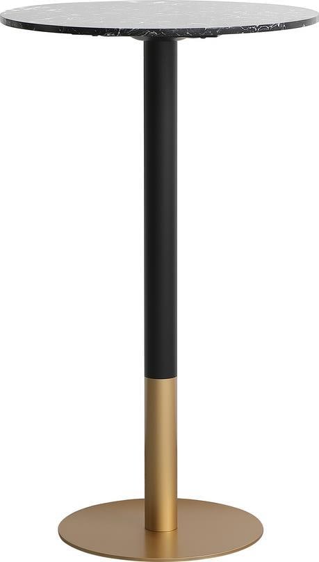 Elegant Lighting Gold Black Faux Marble Pub Table 39.5H: Elegant Lighting Gold Black Faux Marble Pub Table 39.5H This stylish pub table features a striking gold and black faux marble design, making it a perfect addition to any modern decor. Constructed to s