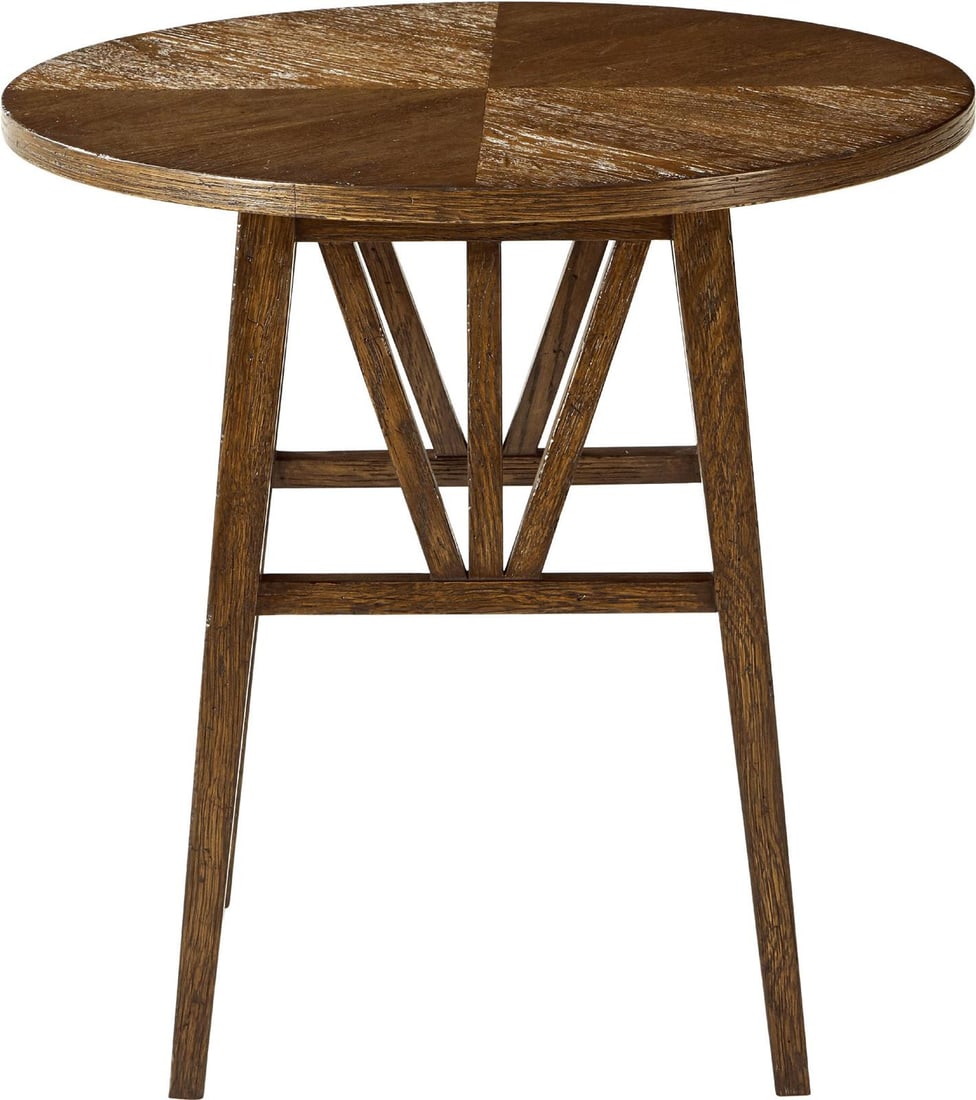 Nova Collection Circular Side Table with Dusk Finish by Theodore Alexander: Nova Collection Circular Side Table with Dusk Finish by Theodore Alexander This un-used Nova round side table features a circular design with a sleek dusk finish. Crafted from metal and solid wood ven