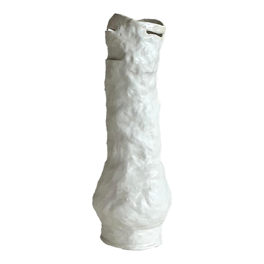 Vintage Boho Studio Pottery Slit Vase 17 Inch Architectural Design (1 of 5)