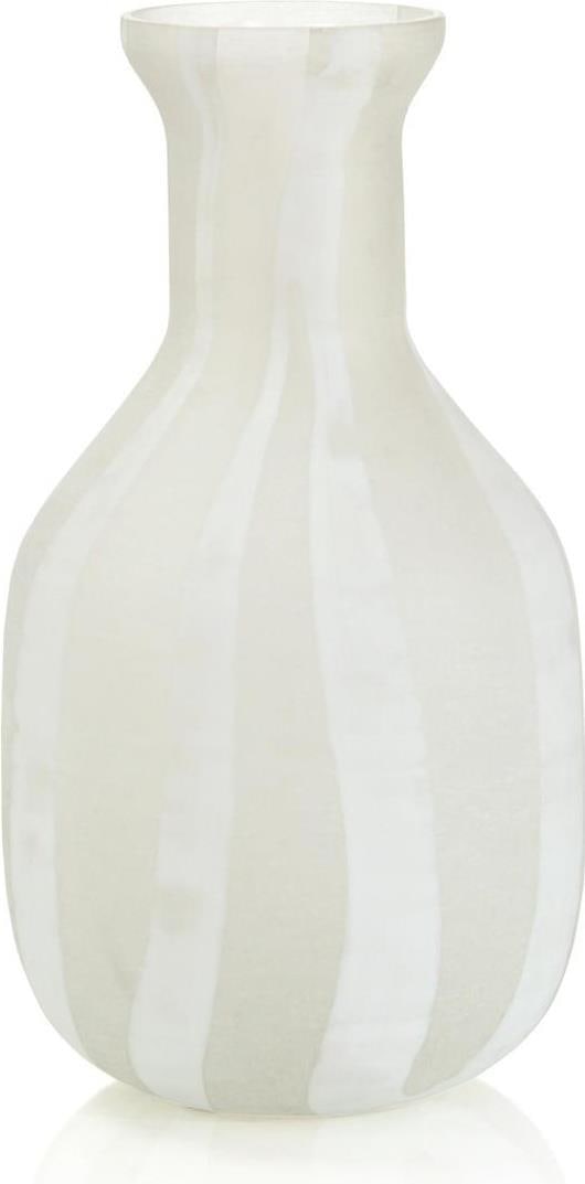 John-Richard Large Snow Swept Handcrafted Vase 16.5H: John-Richard Large Snow Swept Handcrafted Vase 16.5H This exquisite handcrafted vase features a snow-swept design that adds a touch of elegance to any decor. Perfectly suited for both contemporary and