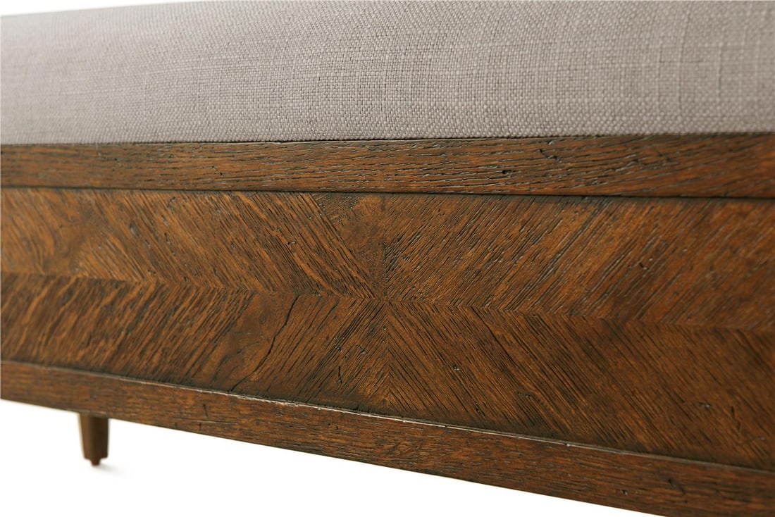 Nova Collection Oak Veneer Bench with Dusk Finish by Theodore Alexander: Nova Collection Oak Veneer Bench with Dusk Finish by Theodore Alexander This casual modern bench from the Nova Collection features a solid wood veneer construction with a dusk finish. Designed for ver