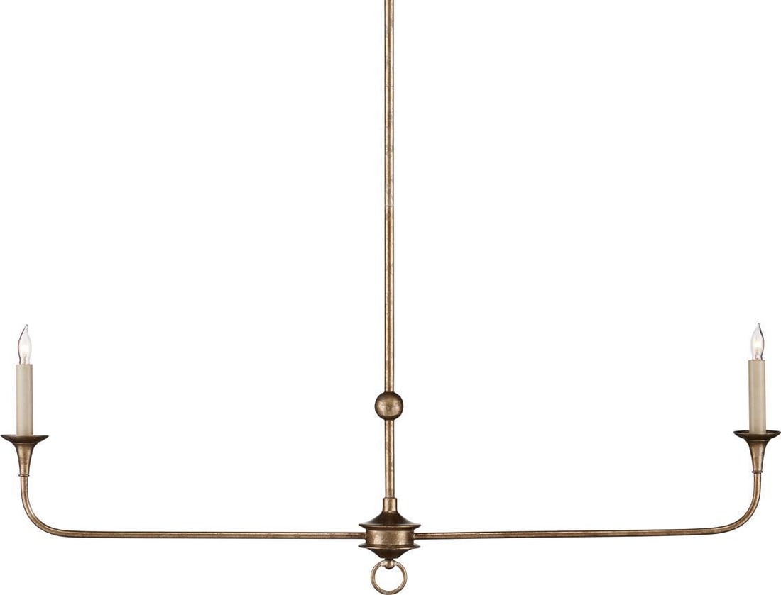 Currey Nottaway Bronze Linear Chandelier 20.25H 40W Dimmable (1 of 1)