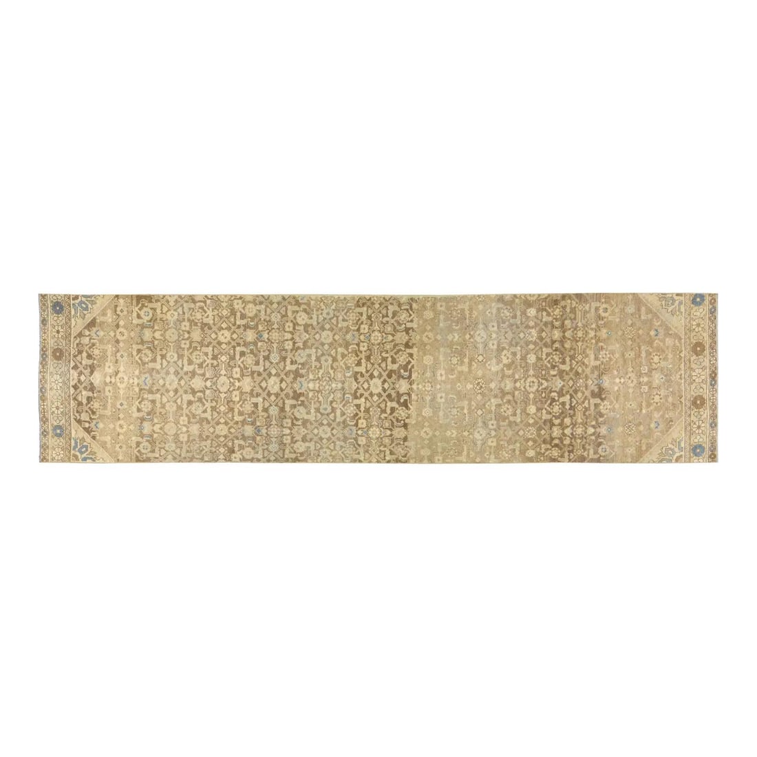 Handmade Wool Runner from Turkey 3'9" x 11'3" Vintage Design: Handmade Wool Runner from Turkey 3'9" x 11'3" Vintage Design This vintage Turkish rug is expertly hand-knotted from wool using traditional techniques, offering durability, softness, and a rich texture