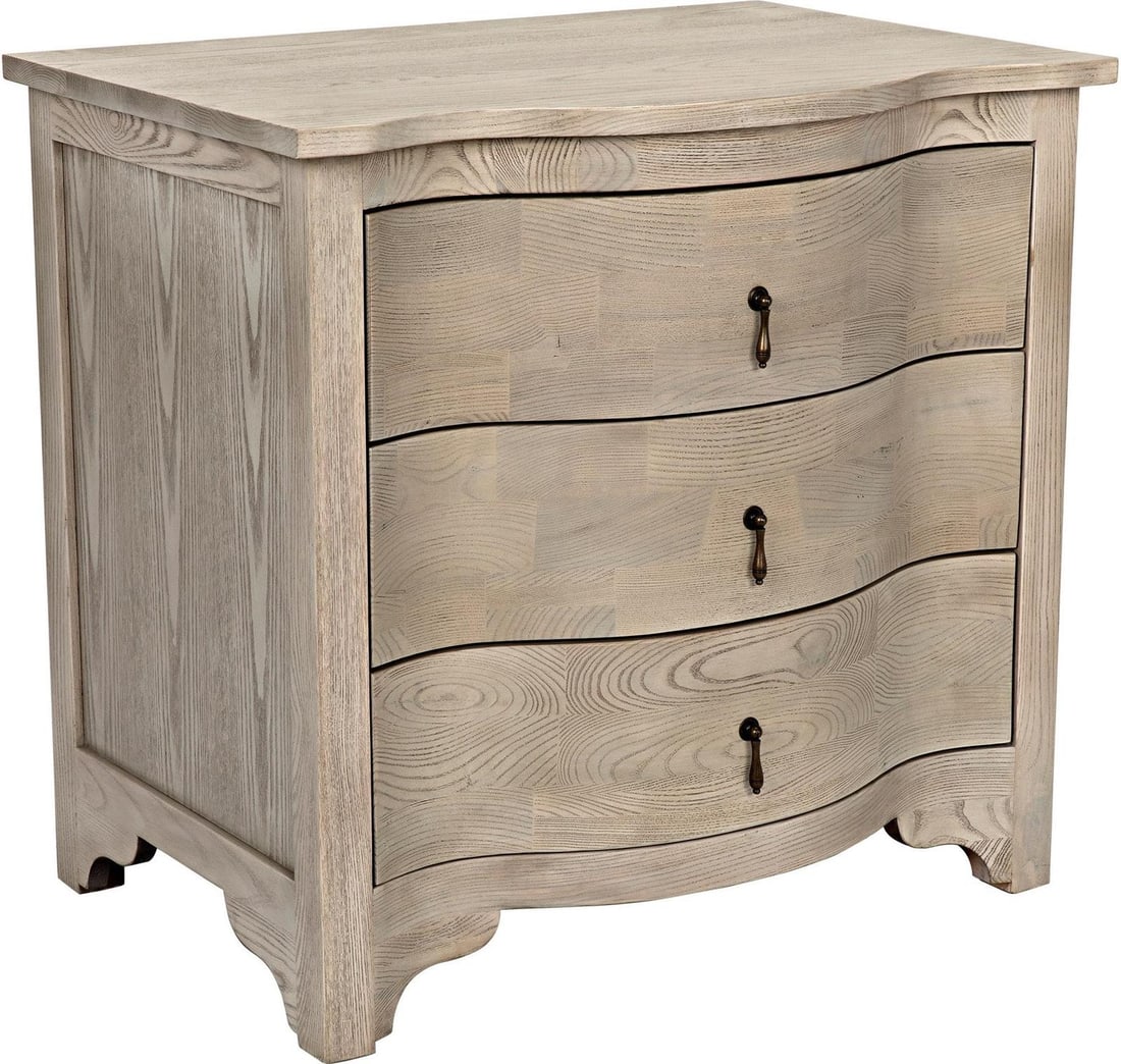 Noir Gray Curved Side Table English Traditional Style (1 of 9)