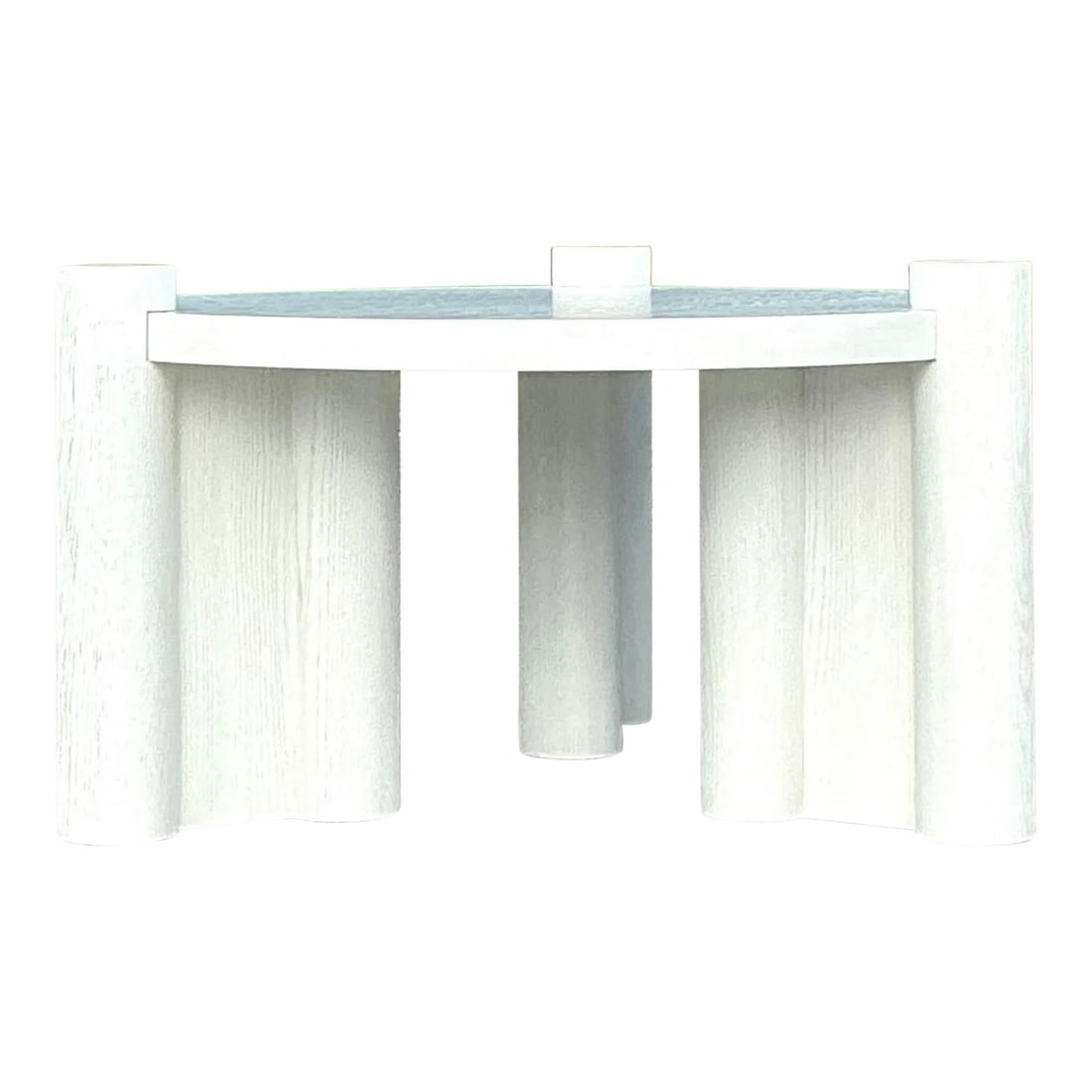 Vintage Boho Custom Wood Coffee Table in White (1 of 5)