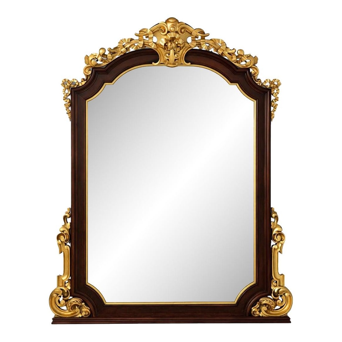 Victorian Rosewood Overmantle Mirror with Genuine Gold Gilt Frame Circa 1880 (1 of 10)