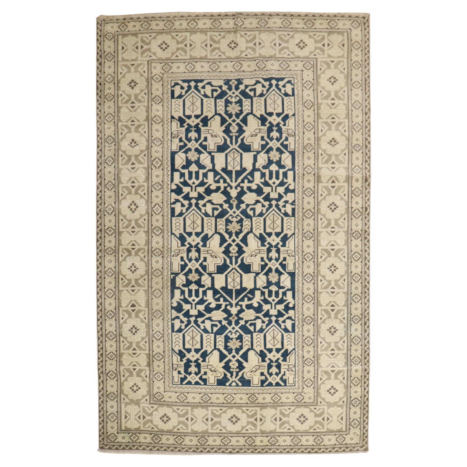 Vintage Kazak Perpedil Rug Hand-Knotted Wool Caucasian 46 x 68 (1 of 8)