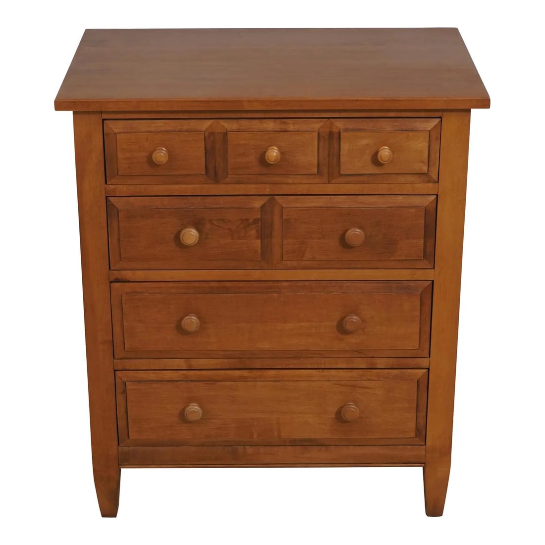 Country Colors Maple Four Drawer Nightstand in Brown Finish (1 of 10)