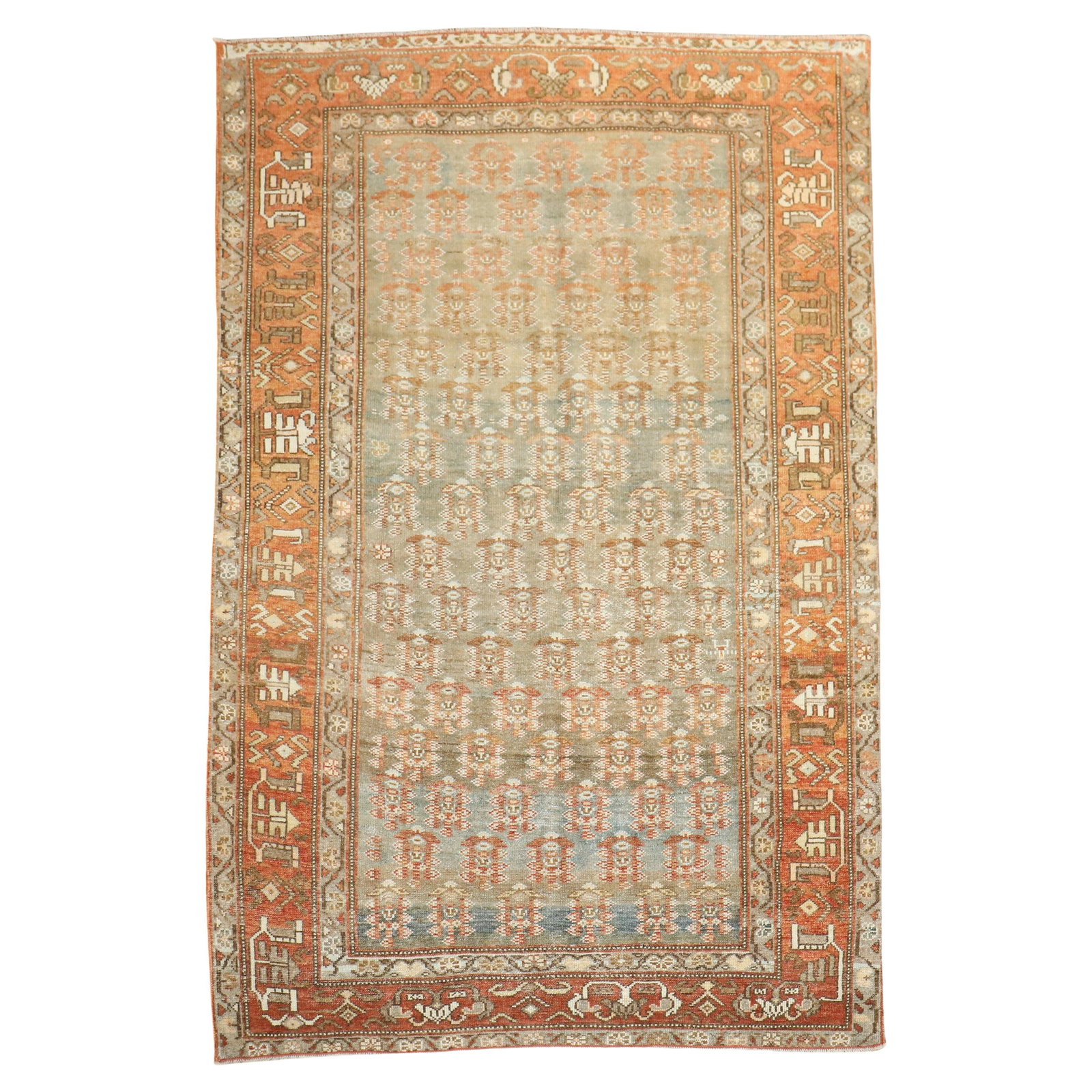 Malayer Wool Hand-Knotted Rug 50 x 71 Inch Early 20th Century Persian Accent: Malayer Wool Hand-Knotted Rug 50 x 71 Inch Early 20th Century Persian Accent This early 20th-century Persian Malayer accent rug features a traditional paisley design, crafted using hand-knotted wool. 