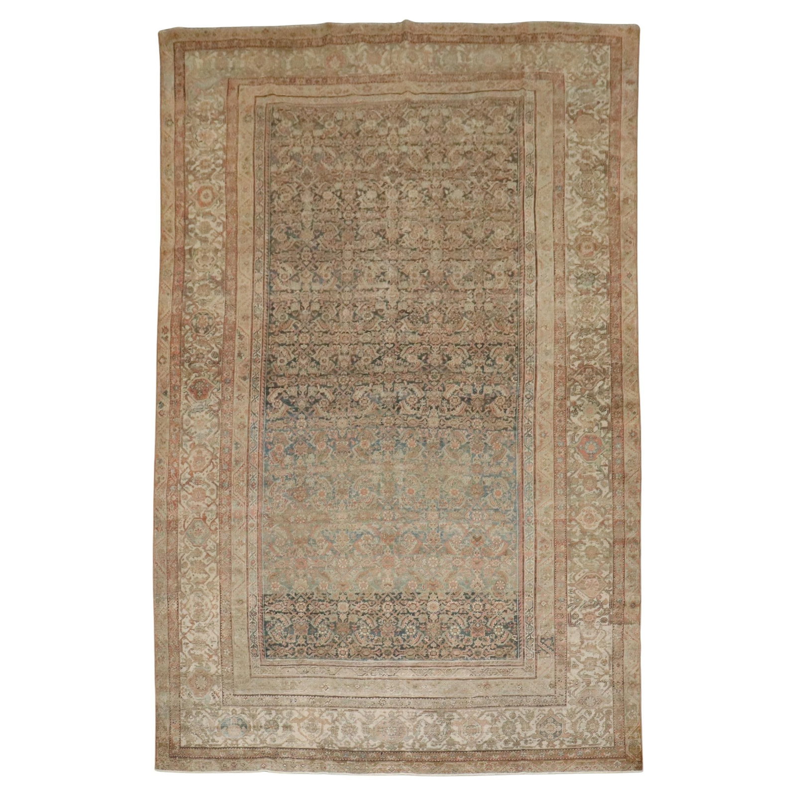 Antique Persian Ferehan Rug 7'1 x 10'11 Hand-Woven Wool 20th Century: Antique Persian Ferehan Rug 7'1 x 10'11 Hand-Woven Wool 20th Century Experience the elegance of this Antique Persian Ferehan Rug from the Zabihi Collection, expertly hand-woven from high-quality wool.