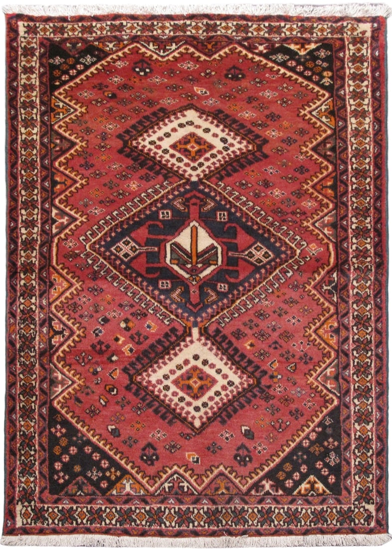 4.5 x 6.2 Handcrafted Red Persian Hamadan Wool Area Rug: 4.5 x 6.2 Handcrafted Red Persian Hamadan Wool Area Rug Free continental US Shipping Elevate your home decor with this exquisite 4.5 x 6.2 Red Persian Hamadan Rug, handcrafted by skilled Persian artis