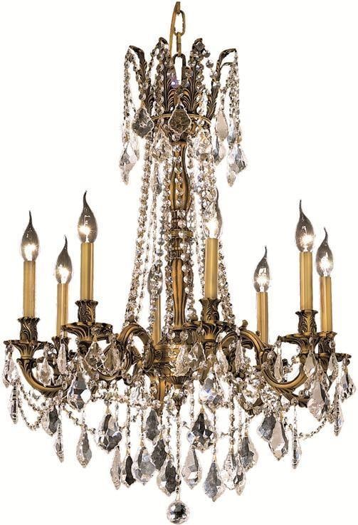 Rosalia 8-Light Bowl Chandelier Crystal Clear French Gold Austrian Empire Style (1 of 1)
