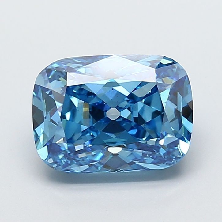Loose Diamond - CUSHION MODIFIED 5.0ct Fancy Vivid Blue VS2: Loose Diamond - CUSHION MODIFIED 5.0ct Fancy Vivid Blue VS2 Source: This is a real non-mined Diamond that has been grown in a lab Shape: CUSHION MODIFIED Carats: 5.0 Color: Fancy Vivid Blue Certificat