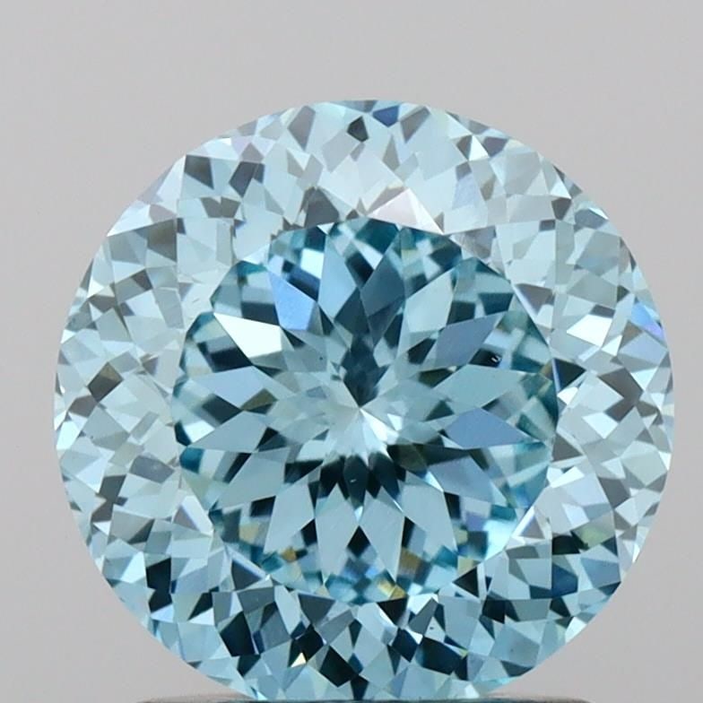 Loose Diamond - ROUND 1.54ct Fancy Intense Blue VS1: Loose Diamond - ROUND 1.54ct Fancy Intense Blue VS1 Source: This is a real non-mined Diamond that has been grown in a lab Shape: ROUND Carats: 1.54 Color: Fancy Intense Blue Certification: IGI Video: