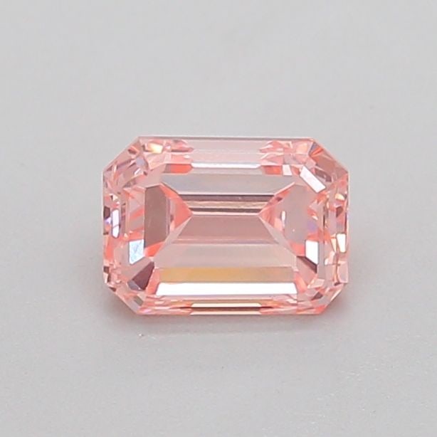 Loose Diamond - EMERALD 0.7ct Fancy Intense Pink VS2: Loose Diamond - EMERALD 0.7ct Fancy Intense Pink VS2 Source: This is a real non-mined Diamond that has been grown in a lab Shape: EMERALD Carats: 0.7 Color: Fancy Intense Pink Certification: IGI Video