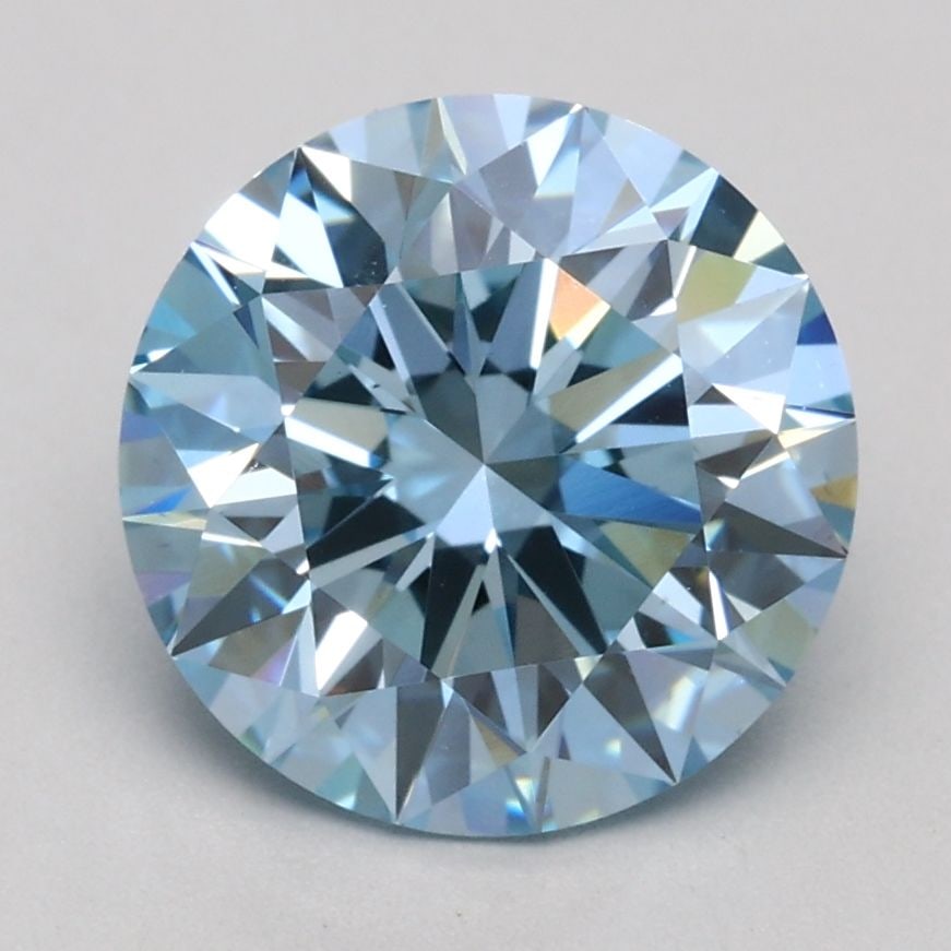 Ideal Loose Diamond - ROUND 2.04ct Fancy Blue VS1: Ideal Loose Diamond - ROUND 2.04ct Fancy Blue VS1 Source: This is a real non-mined Diamond that has been grown in a lab Shape: ROUND Carats: 2.04 Color: Fancy Blue Certification: IGI Video: