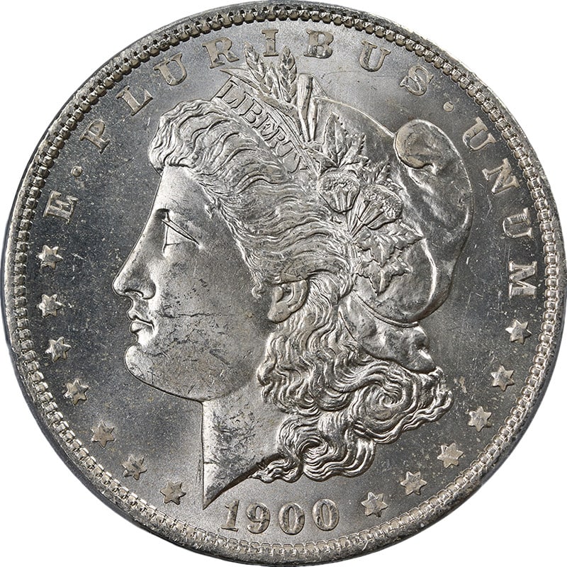 1900-O Morgan Silver Dollar PCGS MS65 Certified Uncirculated Coin: 1900-O Morgan Silver Dollar PCGS MS65 Certified Uncirculated Coin This original 1900-O Morgan Silver Dollar showcases superb eye appeal, featuring fantastic luster and a strong strike. The coin is gra