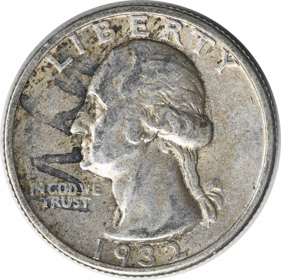 1932 San Francisco Washington Quarter 90 Percent Silver Extra Fine Uncertified: 1932 San Francisco Washington Quarter 90 Percent Silver Extra Fine Uncertified This 1932-S Washington Quarter is a circulated coin from the United States, minted in San Francisco. Composed of 90% silv