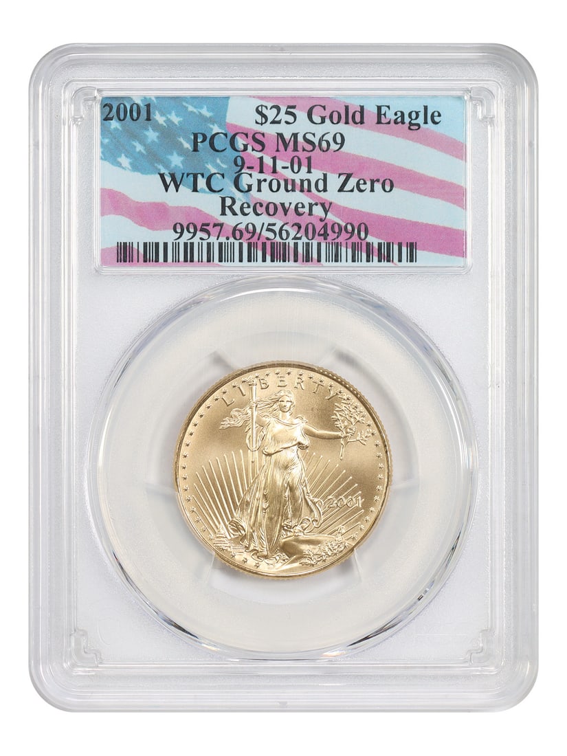 2001 PCGS MS69 $25 Gold Eagle WTC Ground Zero Recovery Coin (1 of 4)